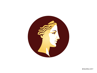 Ancient anicent beauty girl greek identity illustration logo