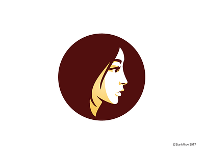 Girl face girl identity illustration logo profile