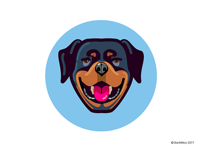 Rottweiler animal design dog graphic illustration nature pet vector