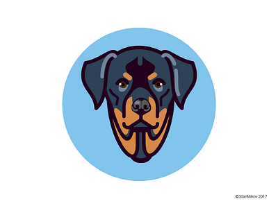 Rottweiler Junior animal design dog graphic illustration nature pet vector