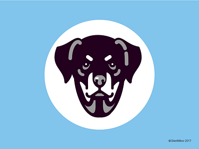 Rottweiler Junior Logo animal design dog graphic illustration nature pet vector