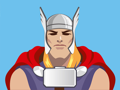 Thor america character face hero heroes hollywood illustration