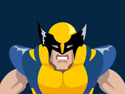 Wolverine character hero heroes illustration wolverine