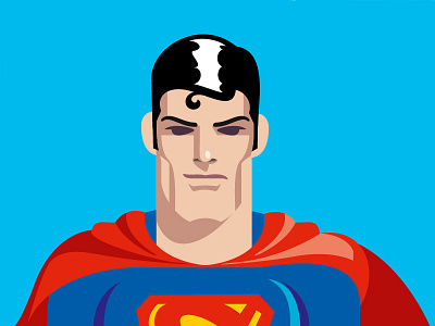 Superman character handsome hero heroes illustration superman