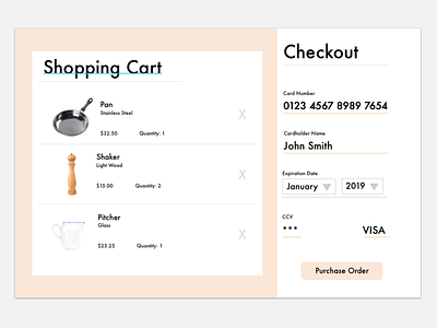 Daily UI Day 002 - Checkout Page dailyui 002 ui