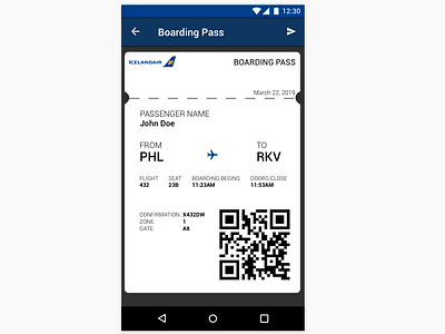 Daily UI Day 024 - Boarding Pass