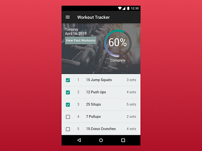 Daily UI Day 041 - Workout Tracker