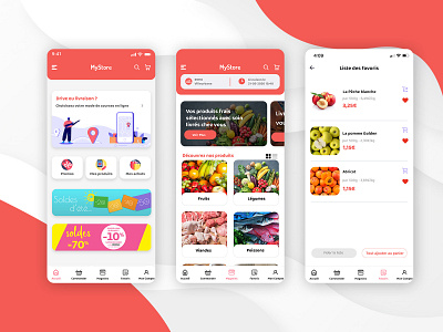 Grocery Store App Design app branding design fruit groceries grocery illustration store ui uiux ux
