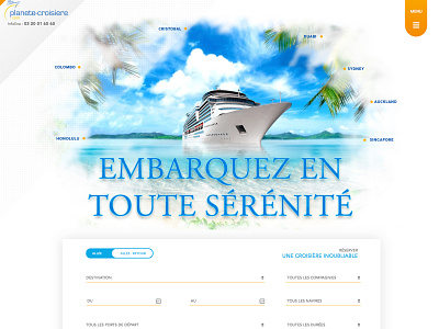 CruiseShip booking website design booking branding cruise cruiseship design designs illustration shio ux webdesign website