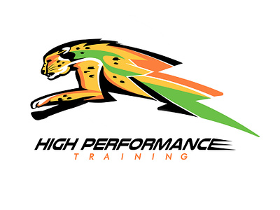 High Performance athletic branding athletic logo branding cheetah graphic graphic design graphic art icon illustration lightning logo training logo