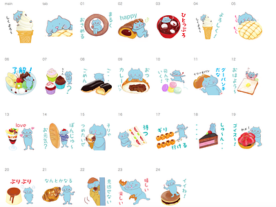 Foodie Cat - LINE STAMP (STICKER)