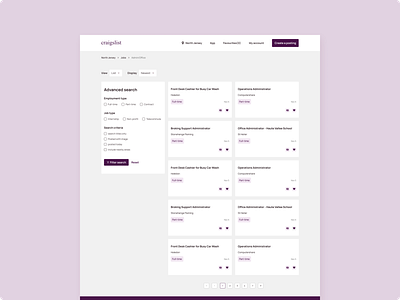 Craigslist search results page redesign