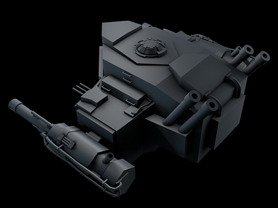 Walker prototype (Not finish!) 3d 3d model 3d modeling c4d cinema 4d concept gun guns walker