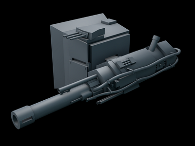 Walker's gun (Not finish!) 3d gun 3d model 3d modeling c4d cinema 4d concept gun