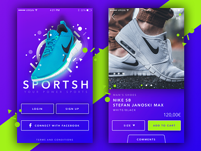 Sportsh App app concept interface ios mobile sport ui