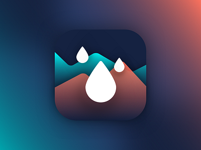 Rainfall iOS icon app application colors concept ico icon ios