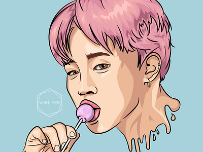 Illustration of Jimin from BTS