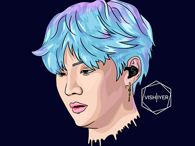 Illustration of Suga from BTS