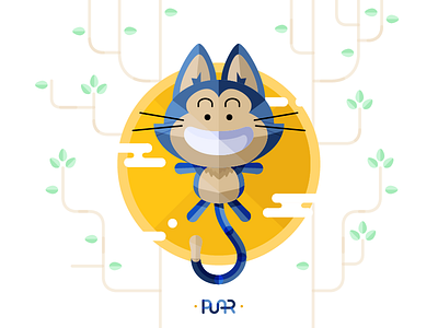 Flat Puar - Dragon Ball cat design dragonball flat