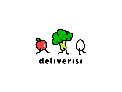 Deliverisi color food fruit fruta health healthy logo salud vegetable vegetal