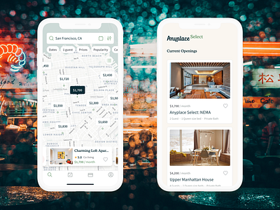 Anyplace – App Screens