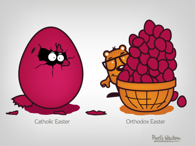 Pixel's Wisdom_6 brohouse catholic character easter eggs illustrator orthodox pixel vector wisdom