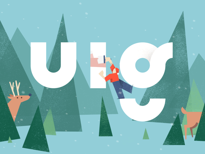 Merry Christmas! animation christmas gif holidays holidayscard illustration uig uigstudio