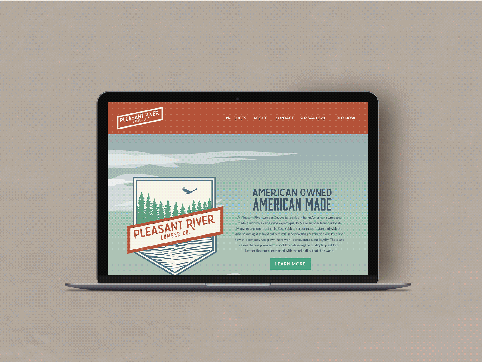 Pleasant River Lumber branding graphic design rebrand web design