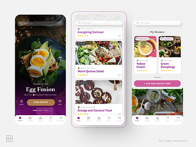 Recipes & Cooking Shows App UX/UI app cooking design mobile ui recipes shows ui ui ux userinterface ux visual design