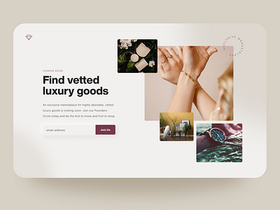 Coming Soon - Marketplace Landing Page coming soon design landing page luxury marketplpace mktplace ui ui ux userinterface ux vetted visual design