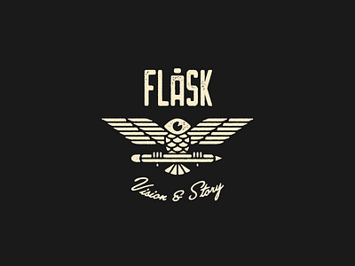 Flask Agency Logo branding illustration lockup logo typography