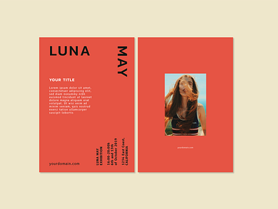 Luna May flyer template flyer flyer design flyer template indesign minimal design modern layout orange pink template