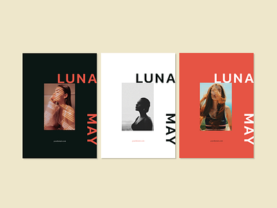 Luna May Postcard template clean design indesign minimal branding minimal design postcard postcard template template