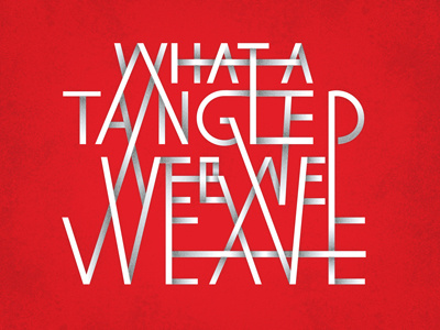Tangled Web illustration typography