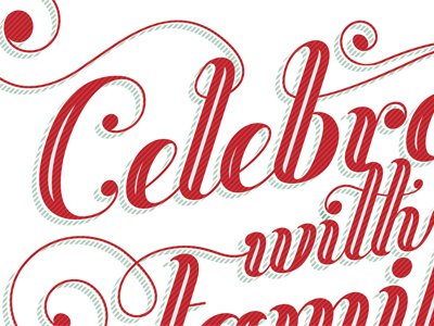 The Most Wonderful Time of the Year christmas invitation swash typography