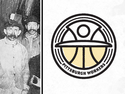 Workers branding dribbble logo playoff vintage
