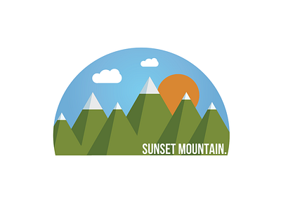 Sunset Mountain clouds logo mountain sun sunset