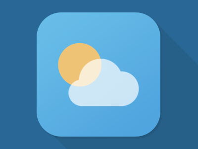 Weather app app clean color design illustration