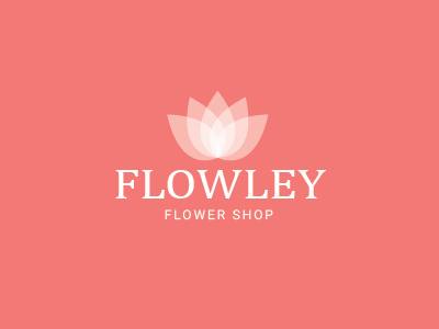 Flowley branding clean color design flat flower illustration logo pink