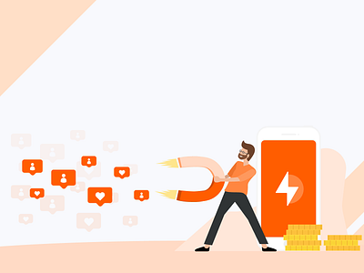 Buy Instagram Likes and Followers concept 🧡 buying characters company design followers illustration instagram likes ui ux vector website