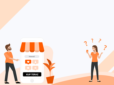 Lost and confused and customer concept 🧡 characters company credit card followers instagram likes payment sales support ui ux website