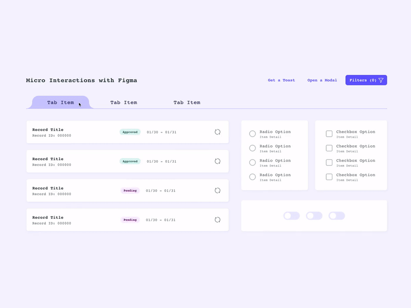 Micro Interactions in Figma animation ui ux
