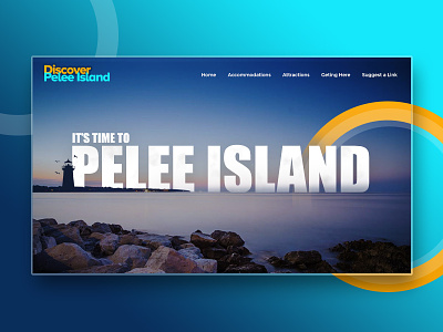 Travel header colorful interface island travel user web