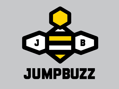 Jumpbuzz Logo bee honeycomb logo thick lines