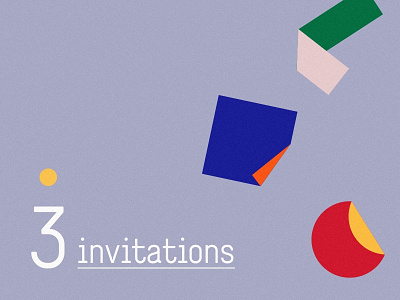 3 dribbble invitations