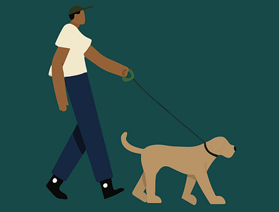 Man Walking design dogs illustration illustrator walking walking dog