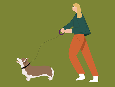 Corgi On The Move corgi corgis design dog graphic design illustration illustrator walking dog