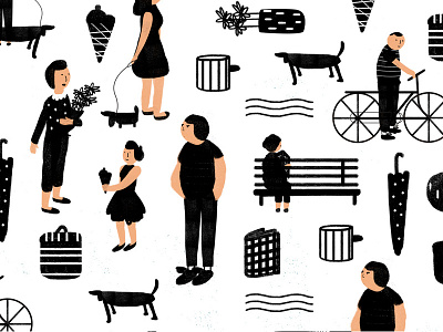 People illustration illustration art pattern design