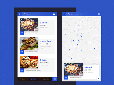 Restaurant List / UI Challenge app burger filter food forsquare list lunch map restaurant restaurants search ui