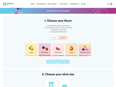 DripDrop Concept concept design shopify shopify store ui ux web web design website website design